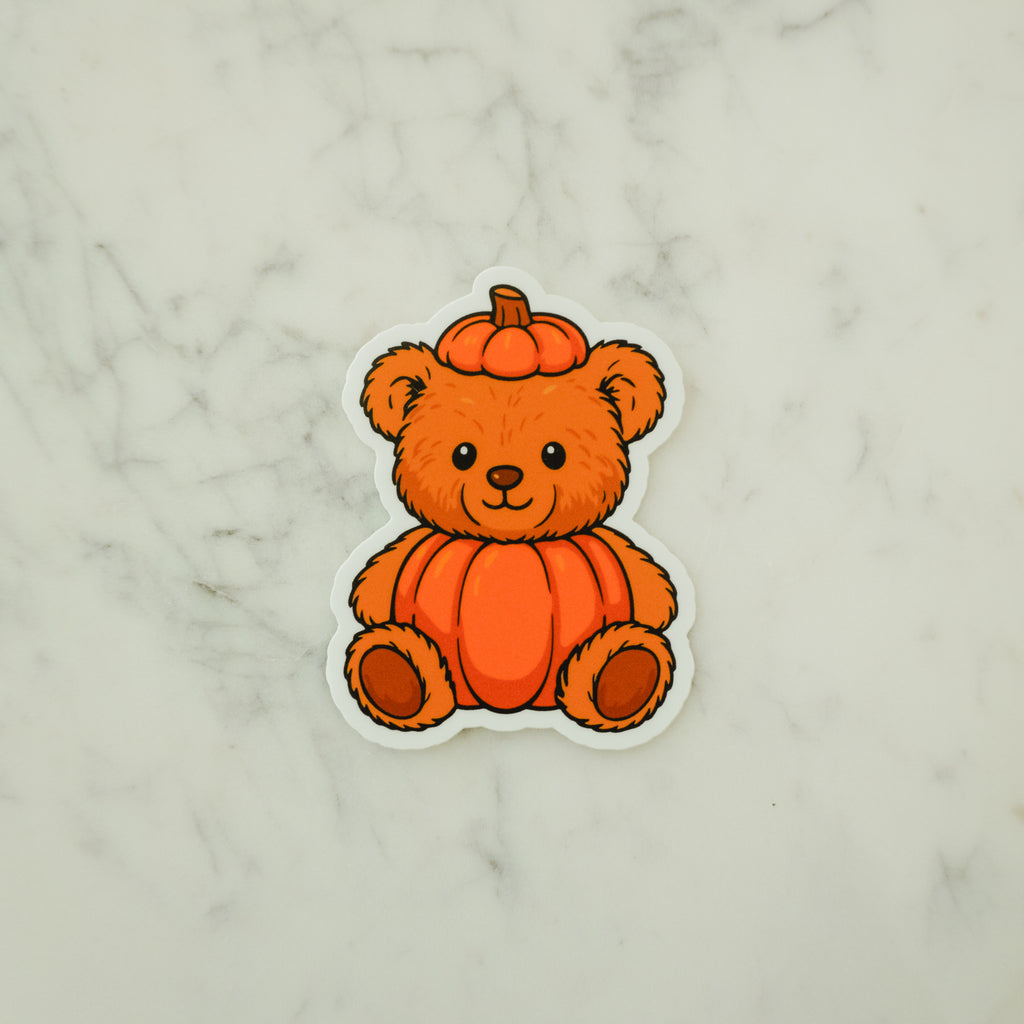 Pumpkin Teddy Sticker