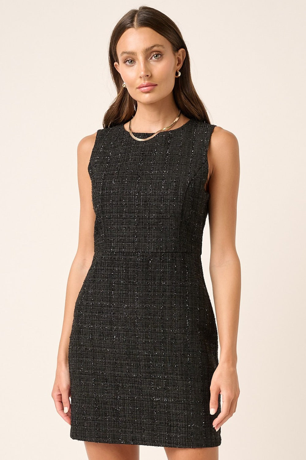 Millie Tweed Sleeveless Mini Dress