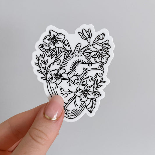 Blooming Heart Sticker