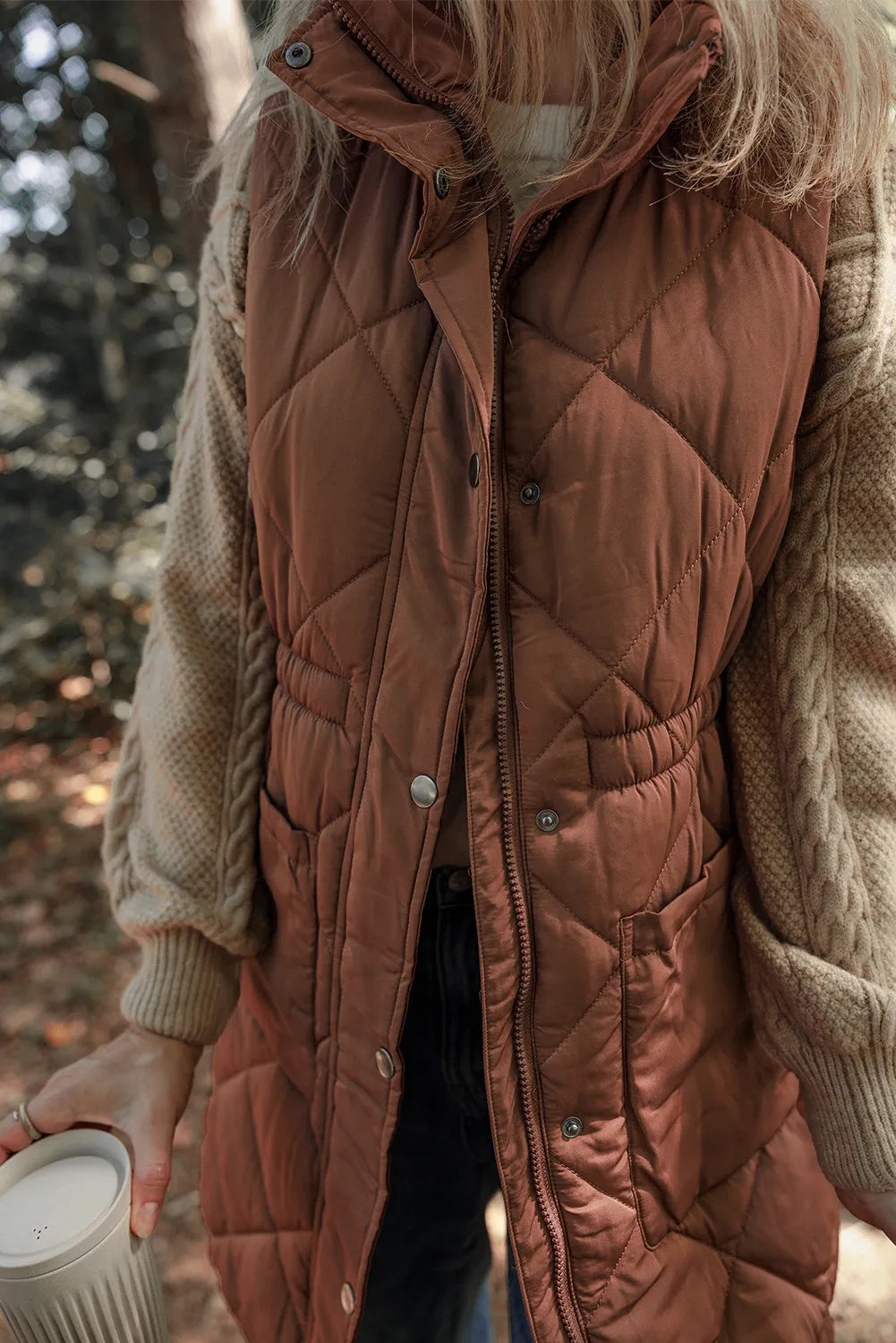 Sienna Long Puffer Vest