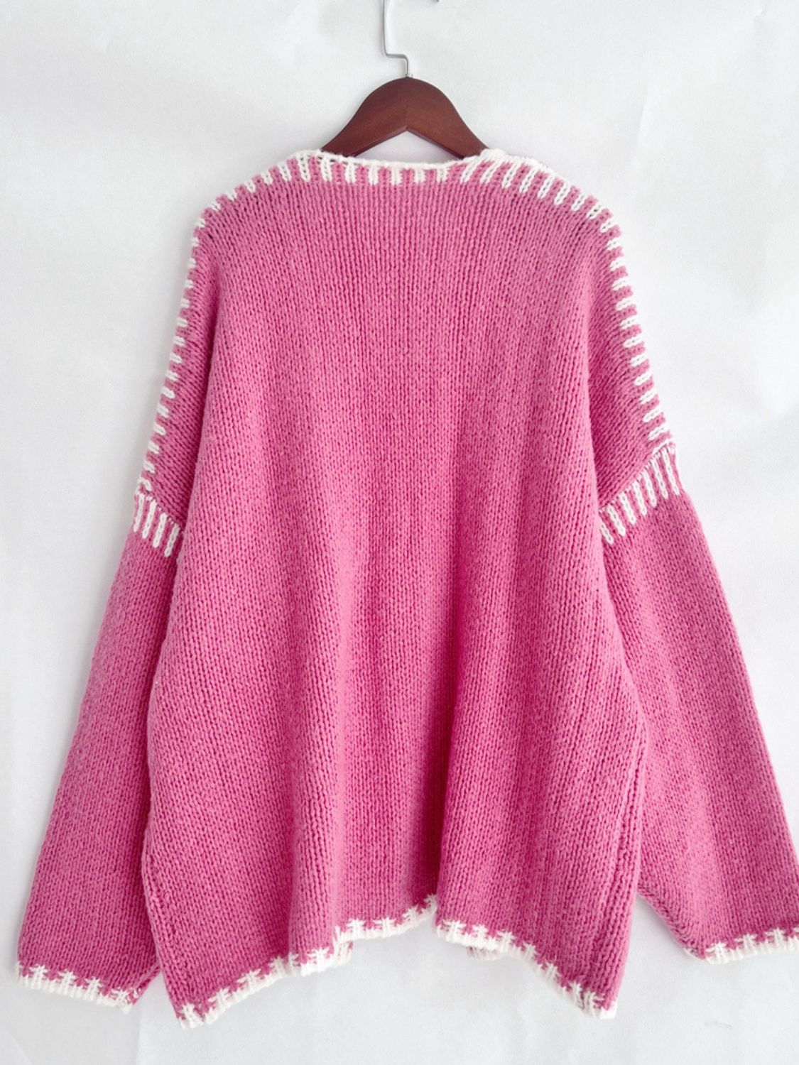 Sugarplum Contrast Open Front Cardigan