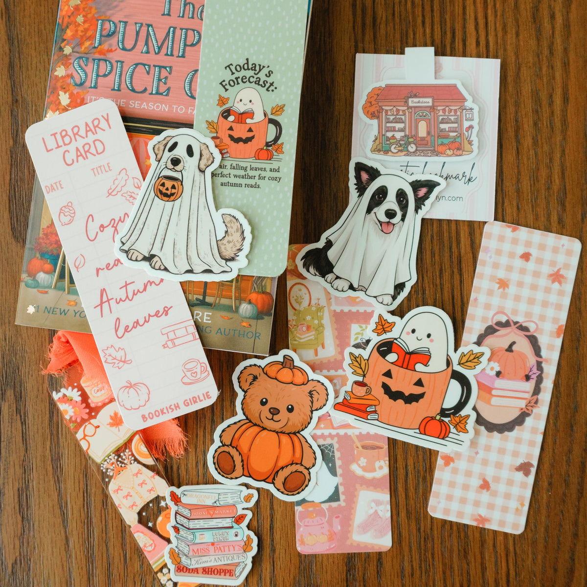 Fall Bookstore Magnetic Bookmark