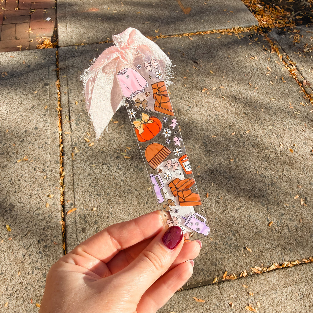 Cozy Autumn Bookmark