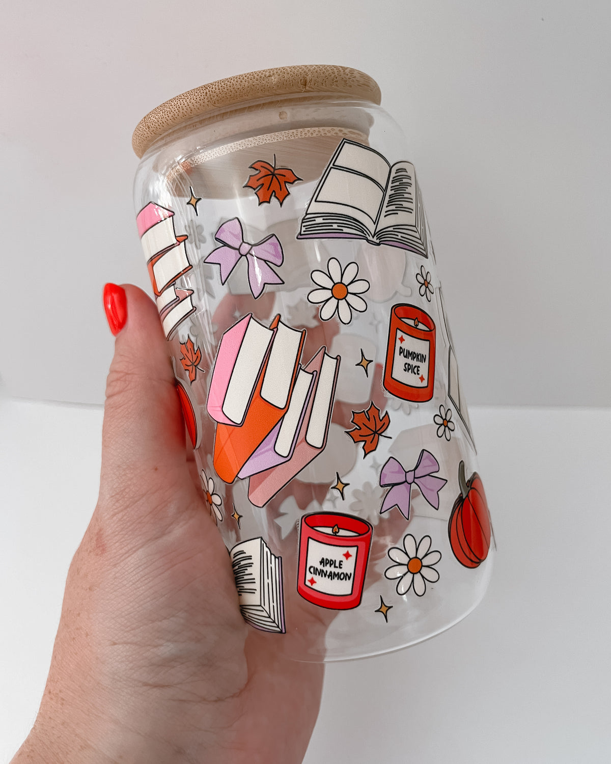 Cozy Autumn Can Glass