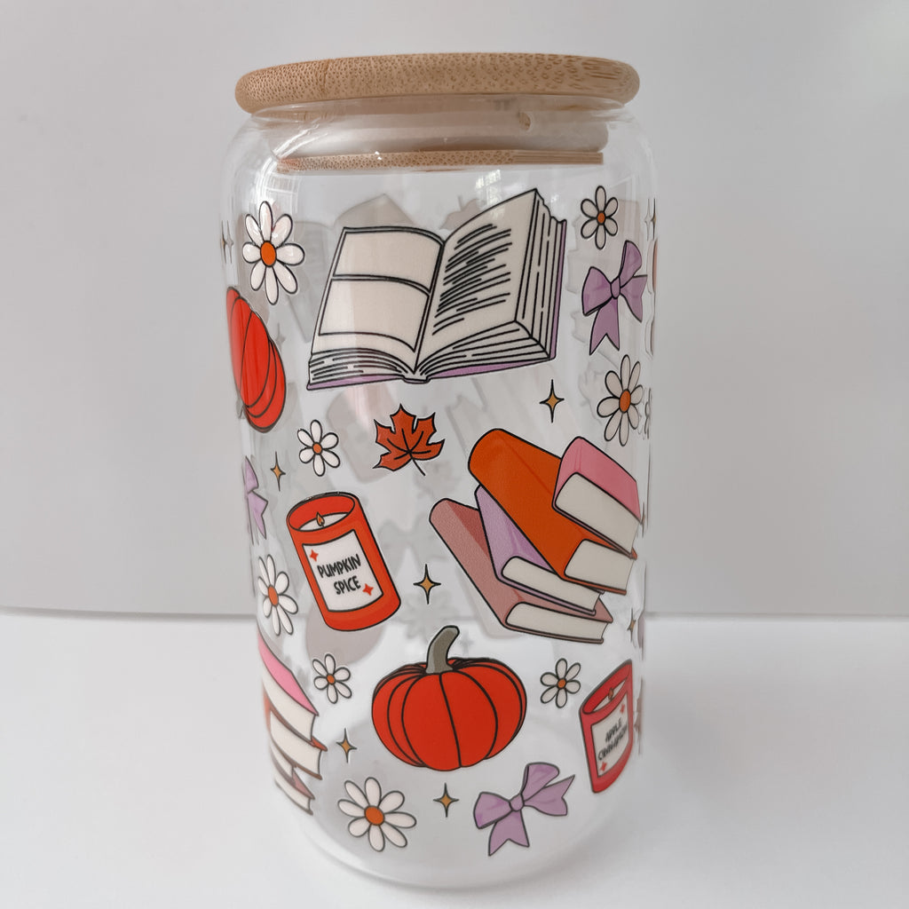 Cozy Autumn Can Glass