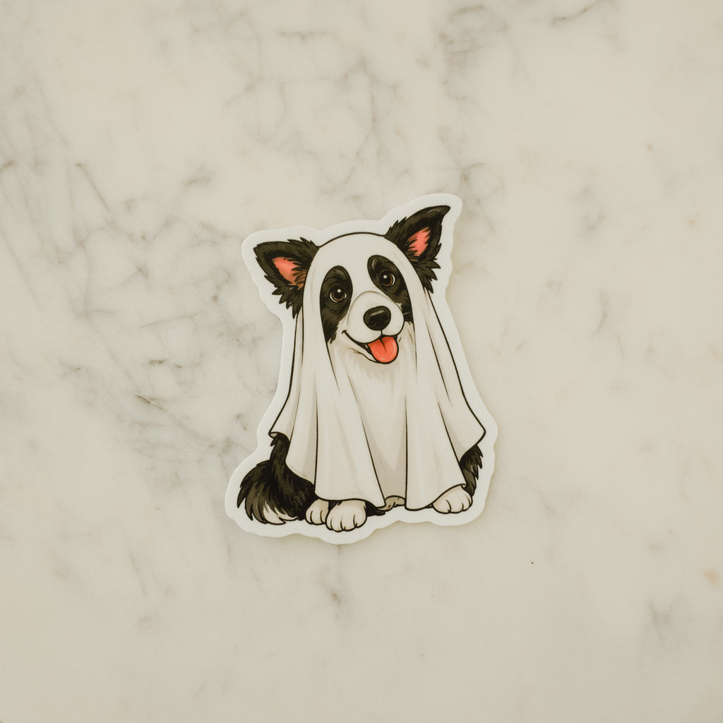 Ghostie Border Collie Sticker