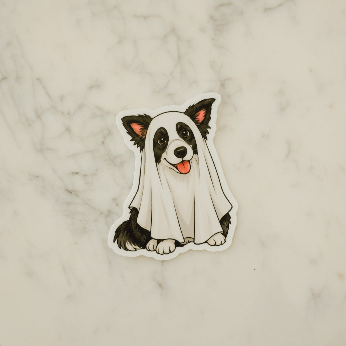 Ghostie Border Collie Sticker