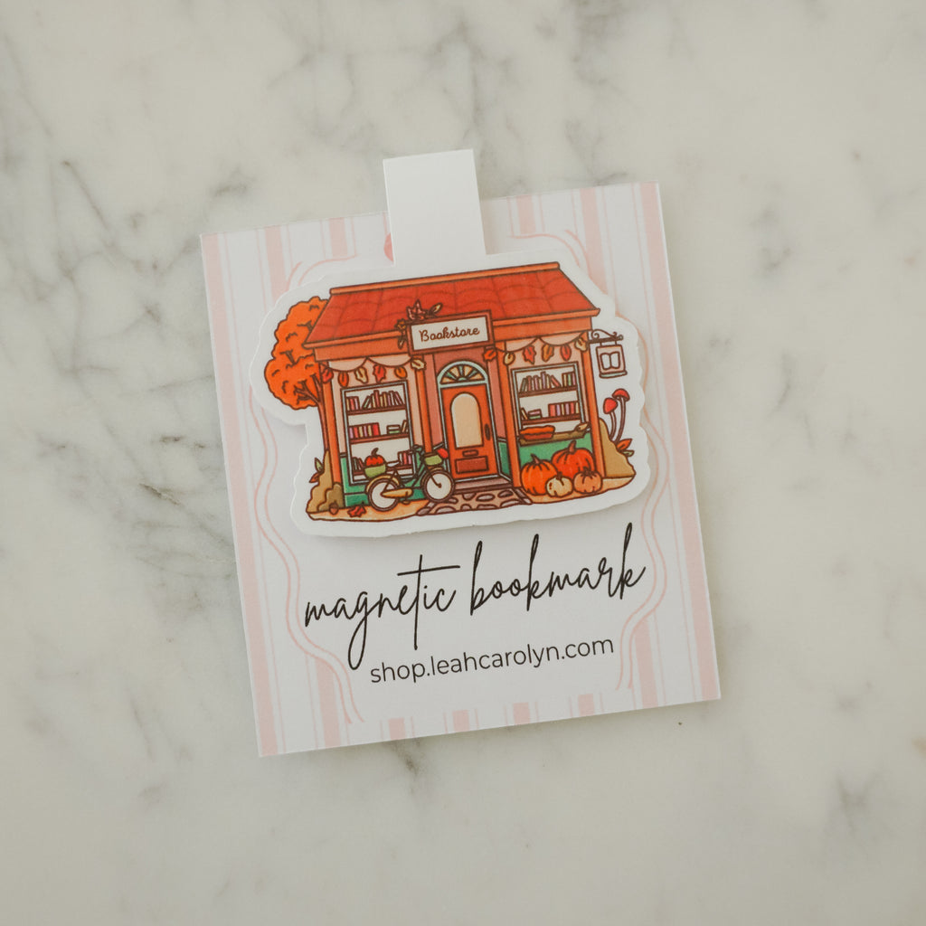 Fall Bookstore Magnetic Bookmark