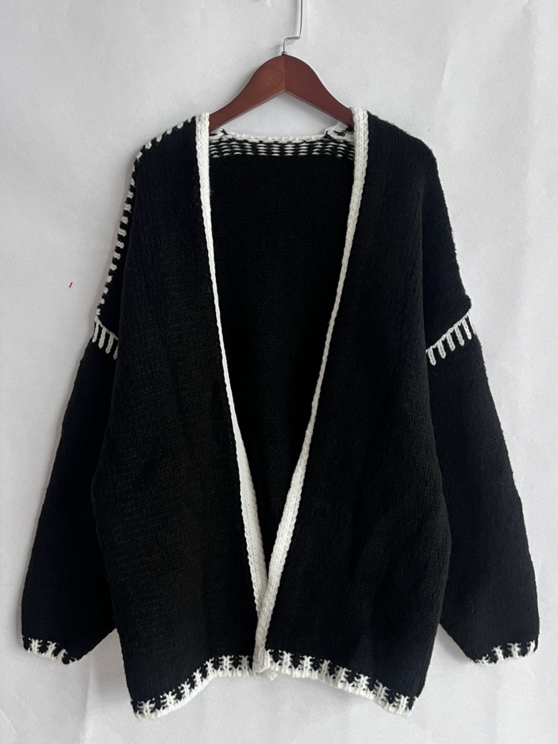 Sugarplum Contrast Open Front Cardigan