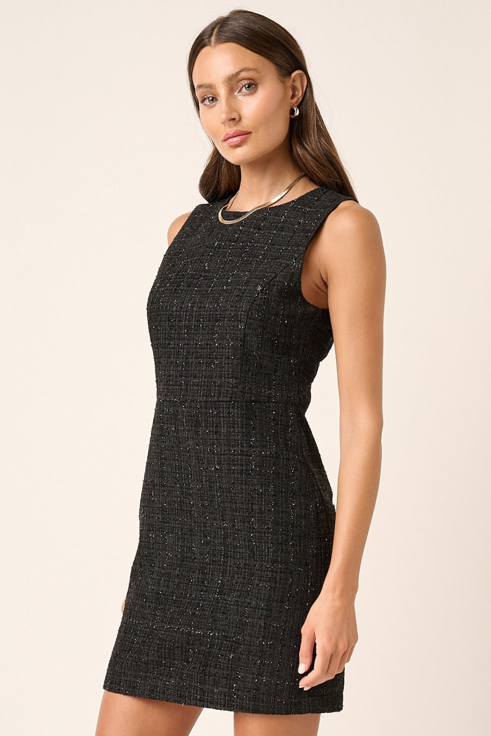 Millie Tweed Sleeveless Mini Dress