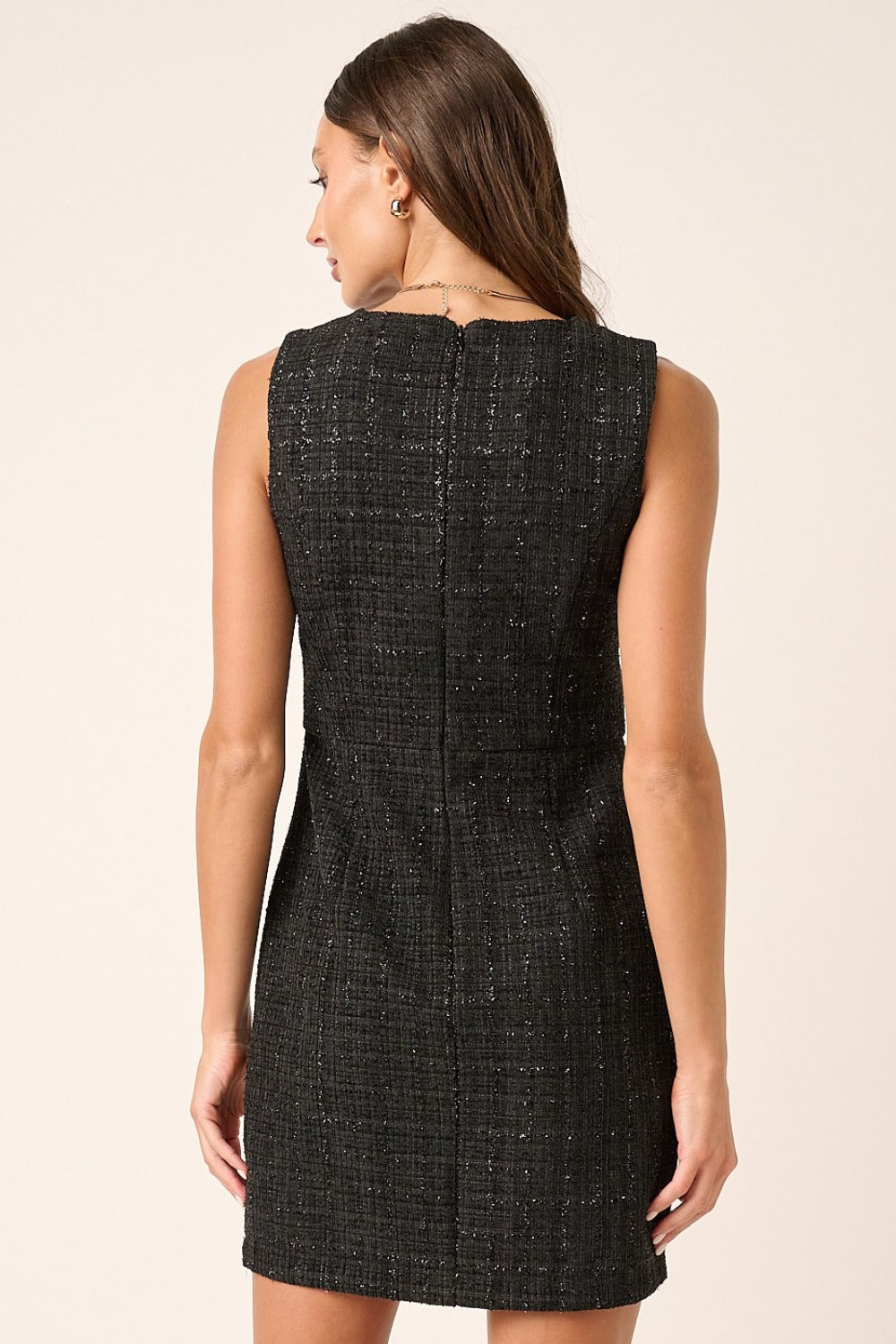 Millie Tweed Sleeveless Mini Dress