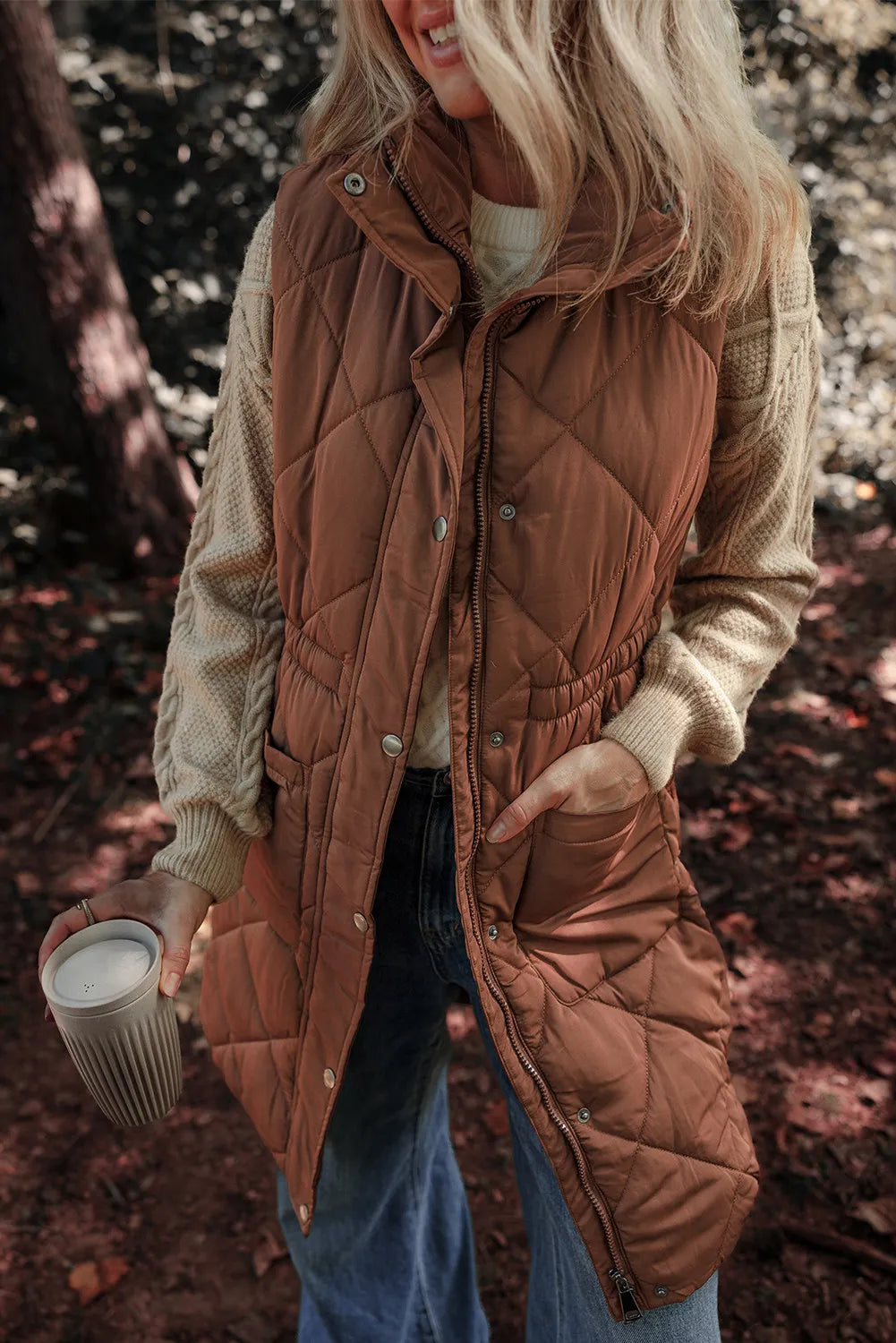 Sienna Long Puffer Vest