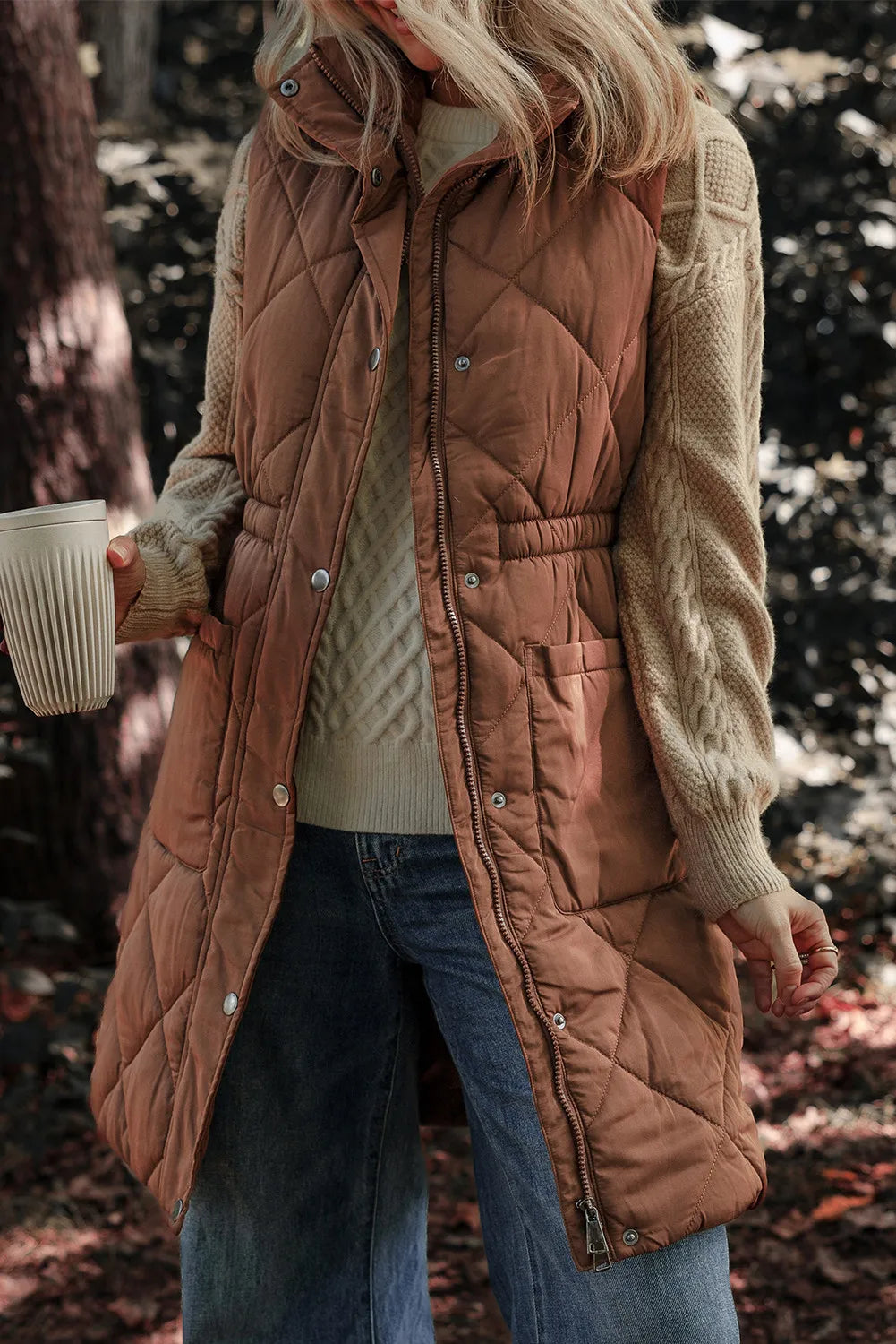 Sienna Long Puffer Vest