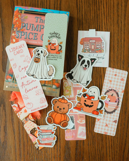 Autumn Library Card Bookmark