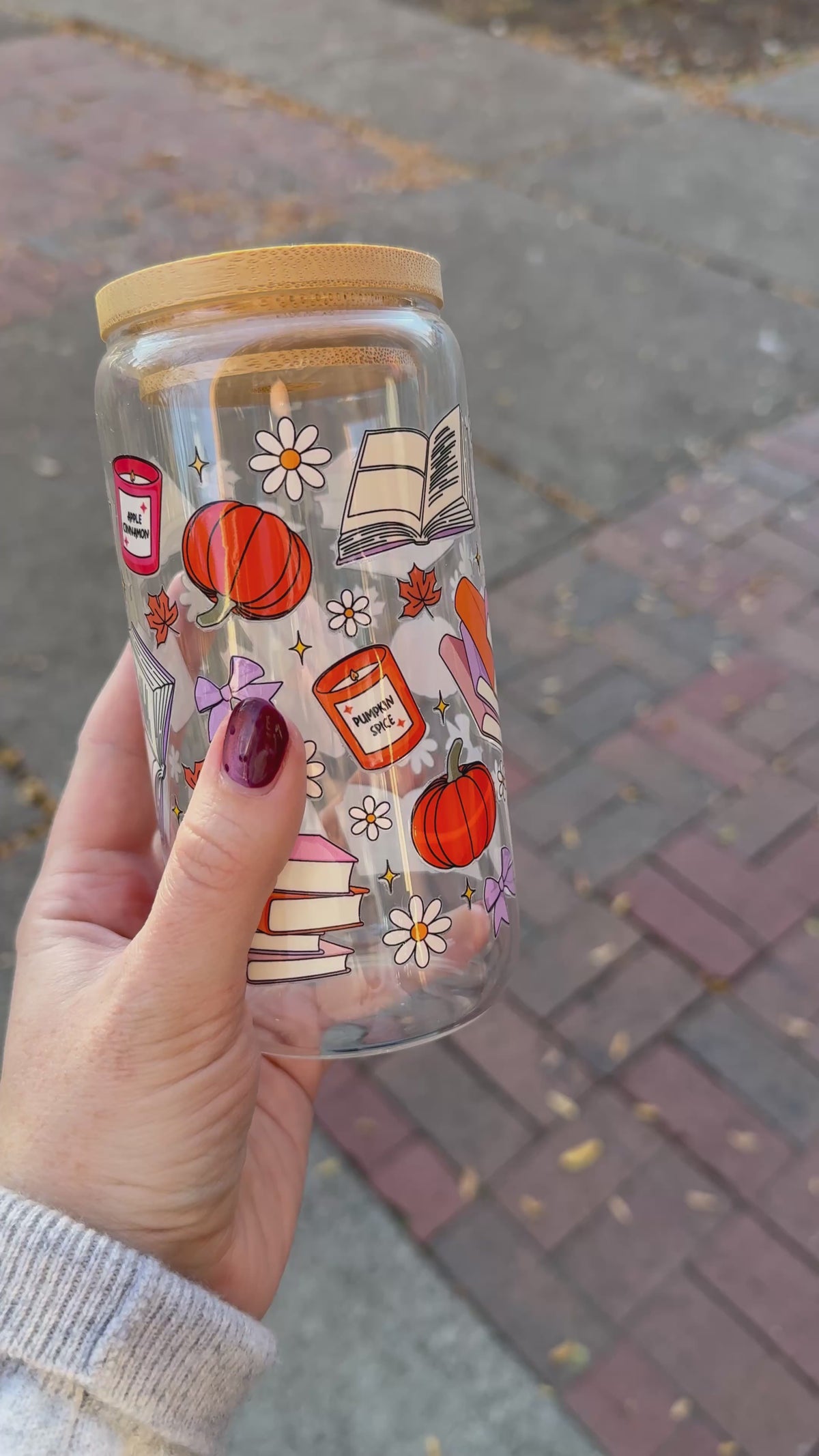 Cozy Autumn Can Glass
