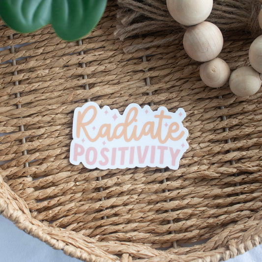 Radiate Positivity Sticker - Leah Carolyn Designs